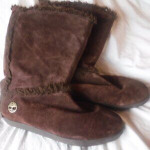 Timberland mumluk Brown suede Womens Winter Boots Womens Size 10 W